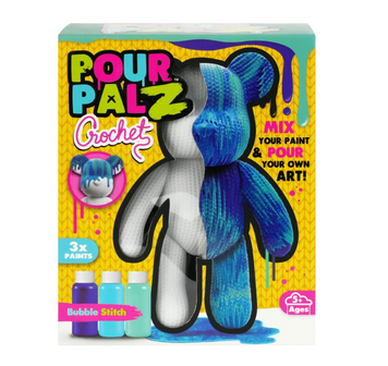Набор для творчества ToyMonster Pour Palz Флюид Арт Мишка Цветной вихрь S4 Вязаные чудеса (FC-G0004A)
