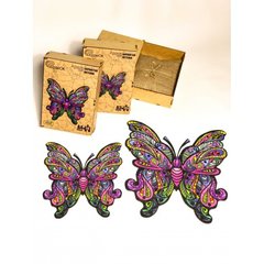 Фигурный деревянный пазл Красочная Бабочка PuzzleOK (PuzA3-00722)