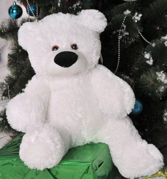 Мягкий мишка Алина Бублик №1, 55 см, белый