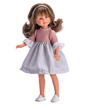 Лялька Celia VDO Gris puntitos BCO pechera rosa 30 см Asivil (0167120)