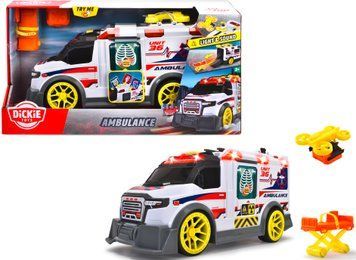 Функційний автомобіль Dickie Toys Швидка допомога з аксесуарами зі звуком та світловими ефектами 41 см (3307003)