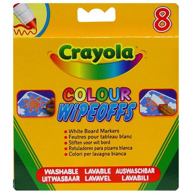 Crayola Фломастери (8223) стираних фломастерів для письма на дошці 8 кольорів