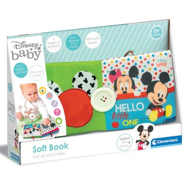 Мягкая игрушка-книга Clementoni "Soft Book", серия "Disney Baby"