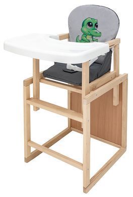 Стільчик-трансформер Babyroom сірий/графіт, крокодил (Пеппі-230 eko)