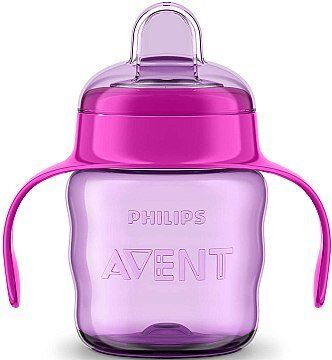 Чашка-непроливайка Philips Avent з м'яким носиком 200 мл 6 міс + Рожева (SCF551 / 03)