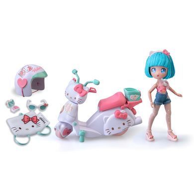 Лялька 4SF Manga Dolls Hello Kitty Красуня Пінк на скутері (HKTF3000)