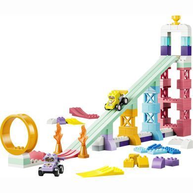 Конструктор Lego DUPLO 3 в 1 Цікаві гірки та трампліни з автомобілями (10478)