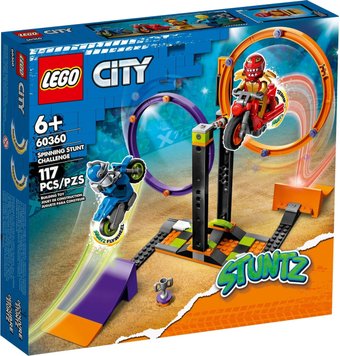 Конструктор LEGO City Stuntz Каскадерське завдання із обертанням (60360)