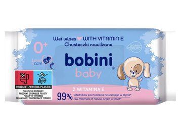Вологі гіпоалергені серветки з вітаміном Е Bobini 60 шт (27891)