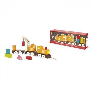 Игрушка-каталка Janod Поезд на магнитах J08089