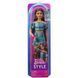 Кукла Barbie Fashionistas Модница в бирюзовом наряде с анималистическим принтом (JJN63)