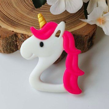 Силіконовий прорізувач в асортименті - 40 BNB (0189-unicorn-rasberry)