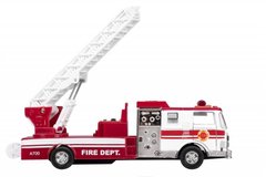 Машинка металева Goki Пожежна машина лесница біла 12115G-1