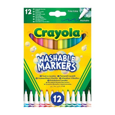 Набір фломастерів Crayola змивні тонка лінія 12 шт. (58-6671)