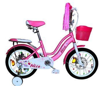 Детский двухколесный велосипед 16 дюймов Corso Nice Pink and White (NC-306)