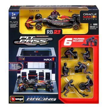 Игровой набор Bburago Формула-1 Pit Pass Oracle Red Bull Racing RB21 2025 1:43 №1 (18-38459)