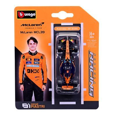 Автомодель Bburago Формула-1 McLaren MCL39 2025 1:64 в асортименті (18-58001)