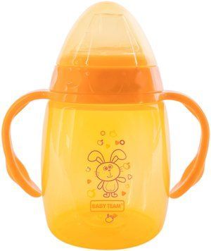 Поильник с силиконовым спаутом и ручками, 250мл Baby Team (5004)