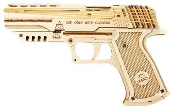 Механічний 3D пазл Ukrainian Gears Пістолет Вольф-01 62 шт (70047)