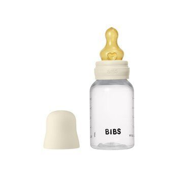 Пляшечка для годування BIBS Baby Bottle Round Latex 150 ml Slow Flow Ivory (5016216)