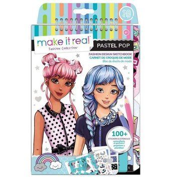 Блокнот з трафаретМодная вечірка Make it Real (MR3205)