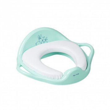 Накладка на унитаз Tega Baby мягкая "Кролики" Бирюзовый (KR-020-105)
