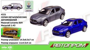 Машина металлическая Автопром Maserati Levante SUV (4321)
