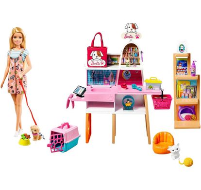 Лялька Барбі Магазин домашніх тварин Barbie Doll and Pet Boutique Playset (GRG90)