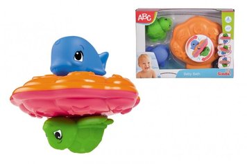 Игрушка для ванны "Карусель" с брызгалками китом и черепашкой, 20 см, ABC (4010004)
