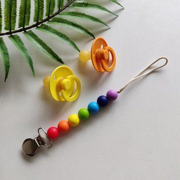 Силіконовий тримач для пустушки Colorful - 8 BNB (0107-colorfull-8)